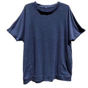 Blue Heathered Short Sleeve T-shirt With Pockets size XXL